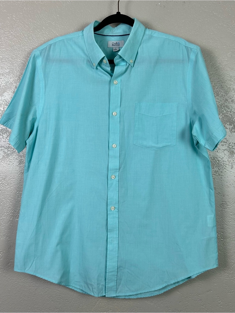 Choose 5 for $30 croft & barrow Aqua Short-Sleeve Button-Down Shirt